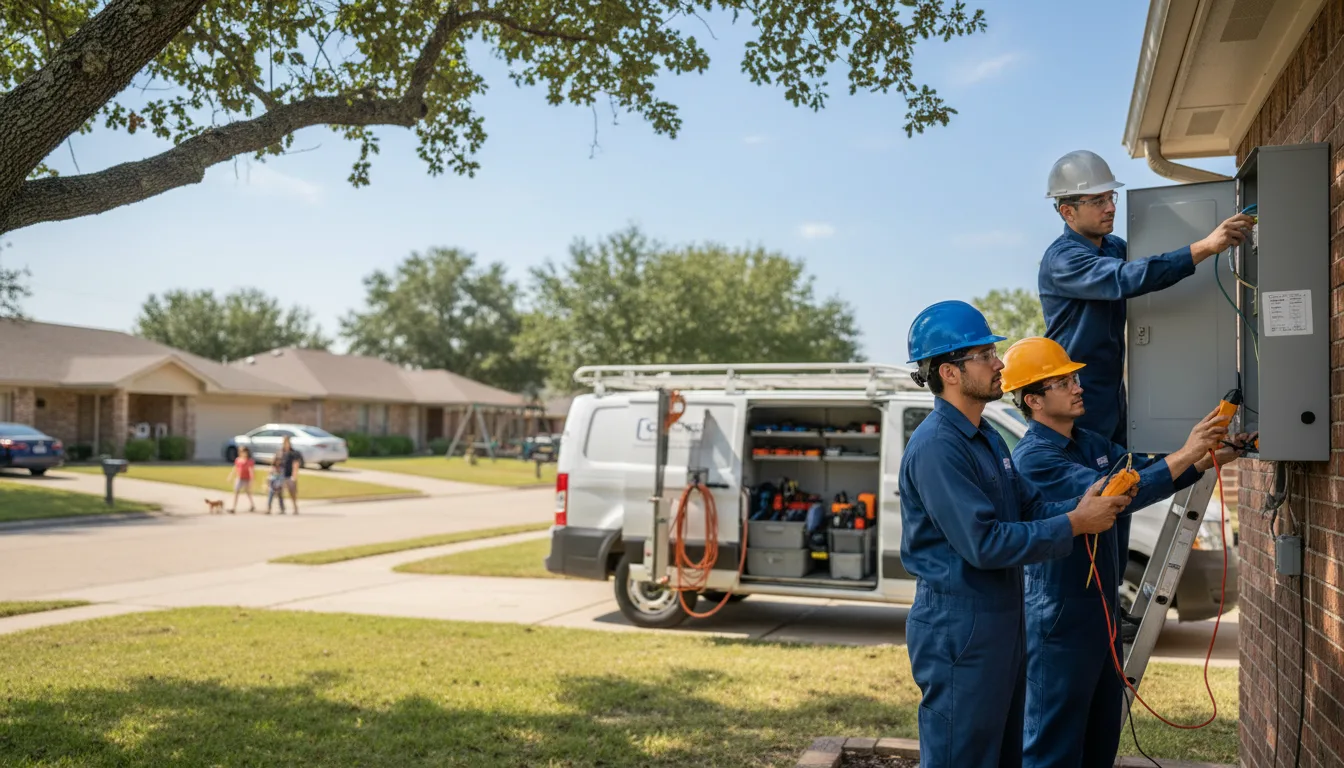 Certified electrician providing emergency electrical services in Lookeba, OK